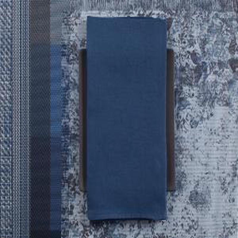 Linen Napkin 21x21 Blue Set of 12