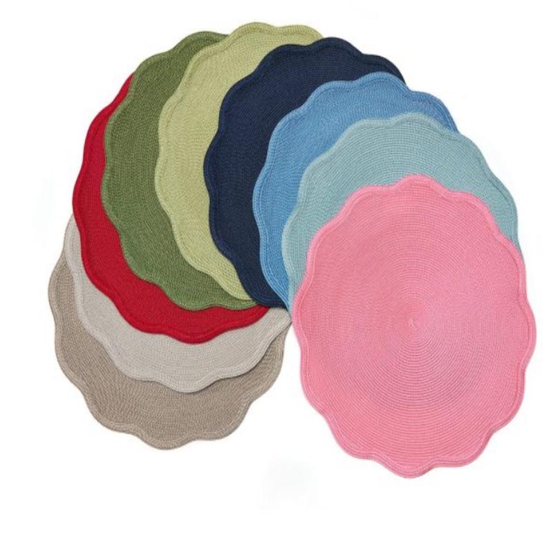 Steel Scallop Round Placemat Set of 2