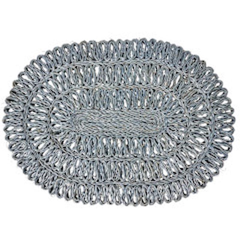 Straw Loop Oval Placemat Chambray Set of 3
