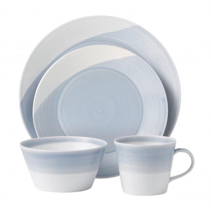 1815 Dinnerware- 16pc blue + 3extra (salad,cereal,mug)