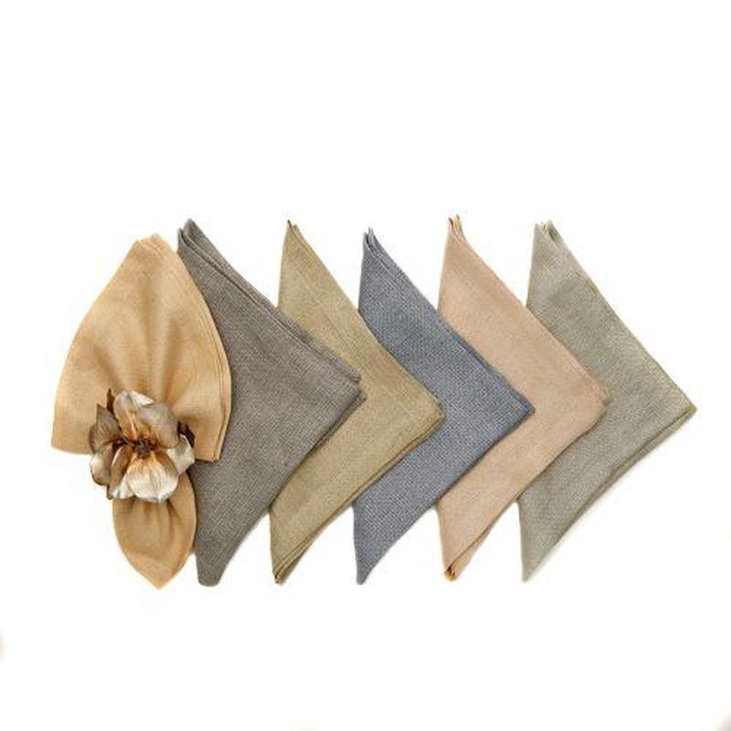 Reversible Metallic Napkin Silv/Flax Set of 13