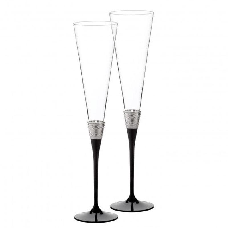 With Love Noir Toasting Flutes PR